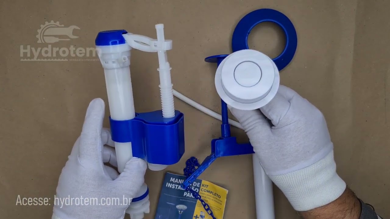 Kit Completo para Caixa Acoplada BluKit com Botão Superior - 34024141 | HYDROTEM