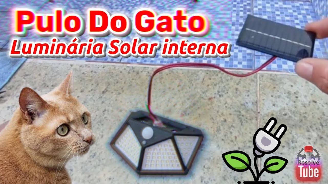 Pulo do gato,luminária solar interna