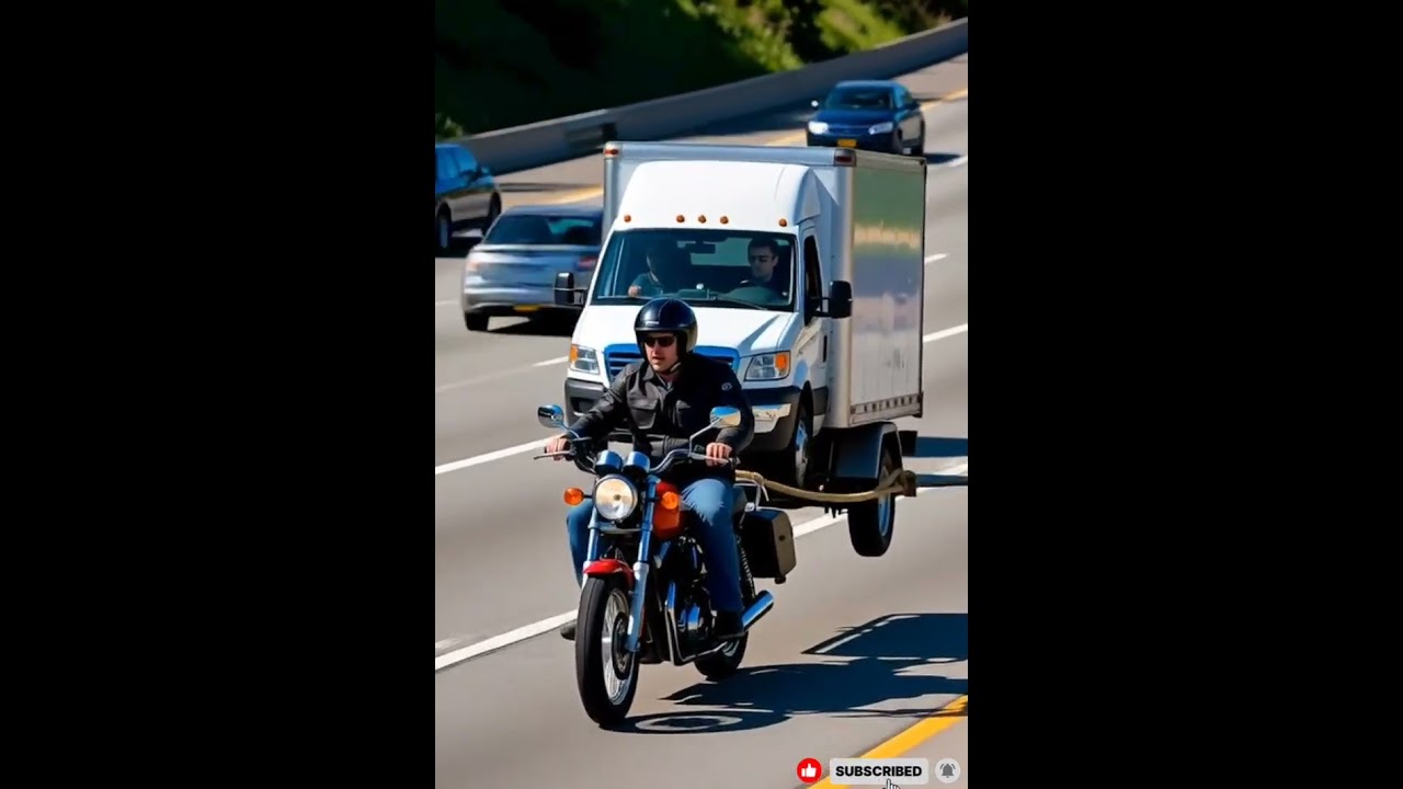 &ldquo;Truck Delivery on a Budget 😂&rdquo;#funnyvideo #viralmoments #motorcyclelife #trucklife