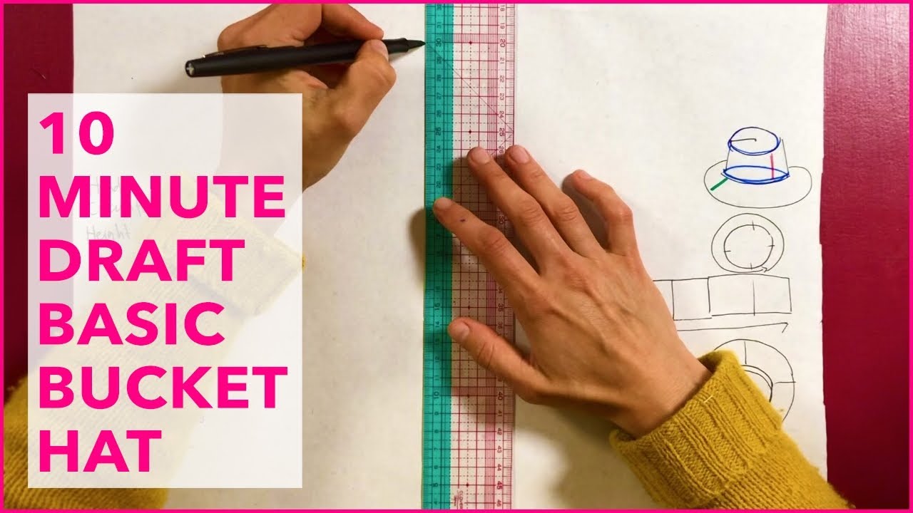 How to draft a simple bucket hat in 10 minutes to your measurements