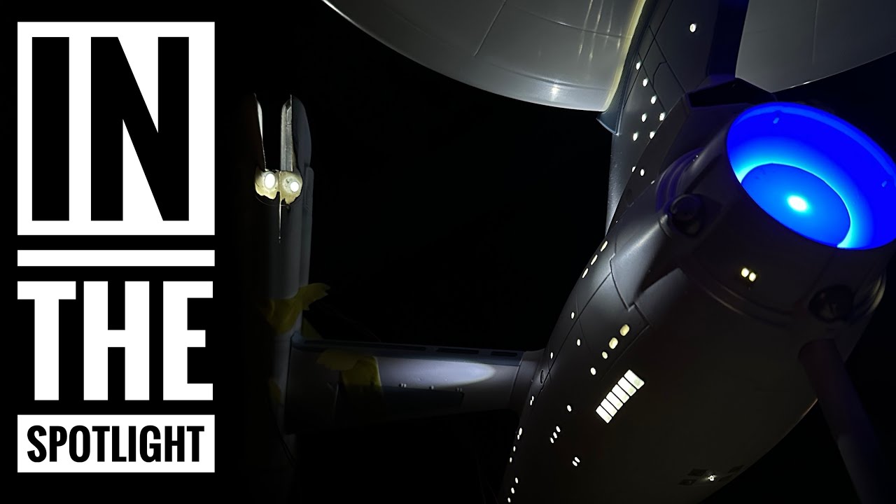 Creating Practical Spotlights on the 1/350 Refit USS Enterprise (Model Shop Update April 4, 2024)