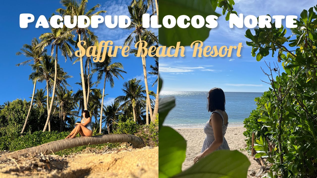 Not crowded beach in Ilocos Norte / Saffire Beach resort /Ima Cafe