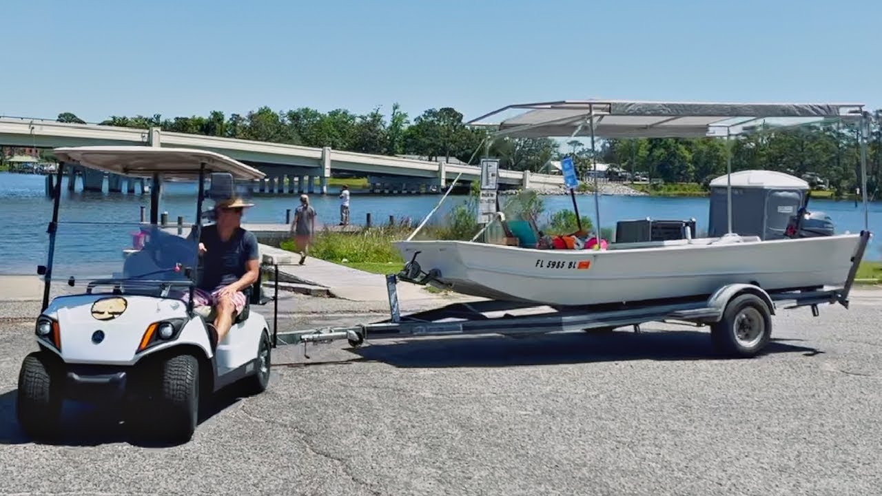 Can you launch a boat with a Golf Cart? (to a deserted Island!)