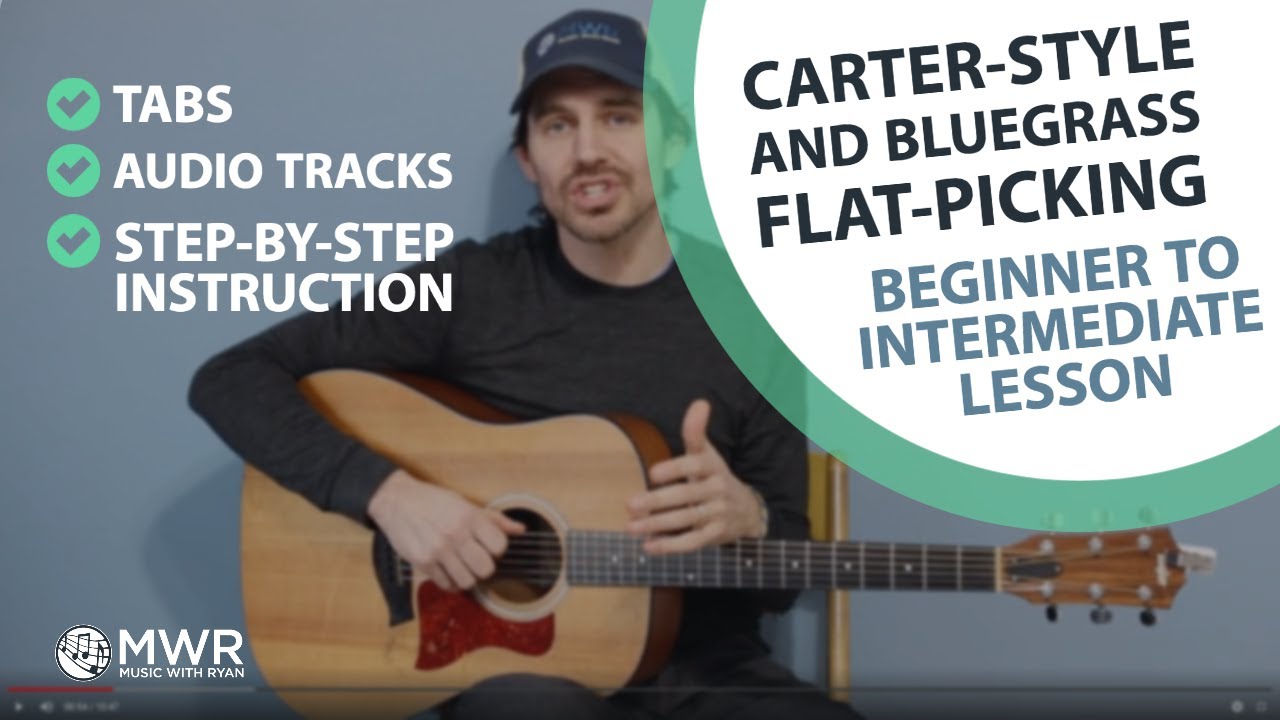 Beginner Carter-Style and Bluegrass Flat-Picking - Guitar Lesson!