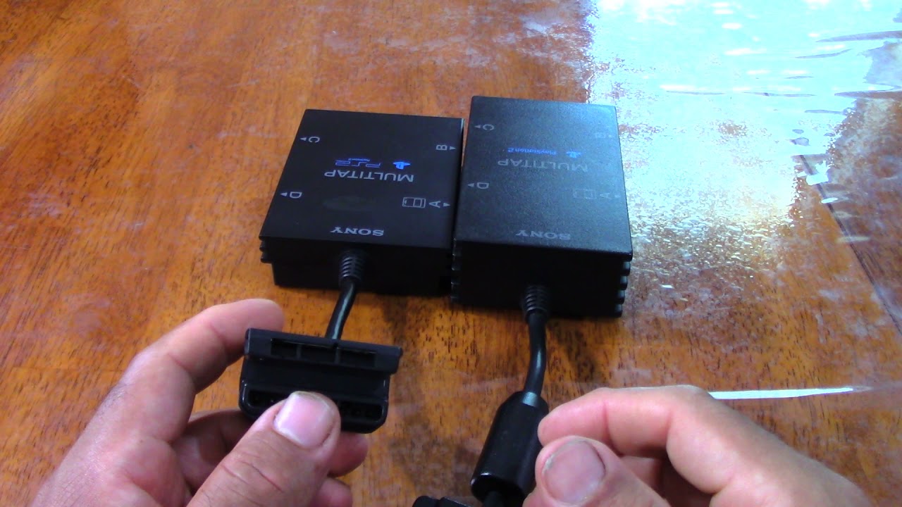 Comparativa;Multitap PS2  Delgado y gordo