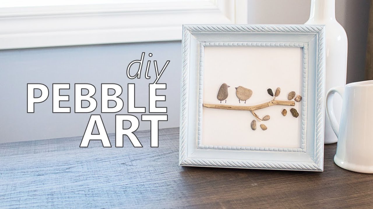 DIY Bird Pebble Art