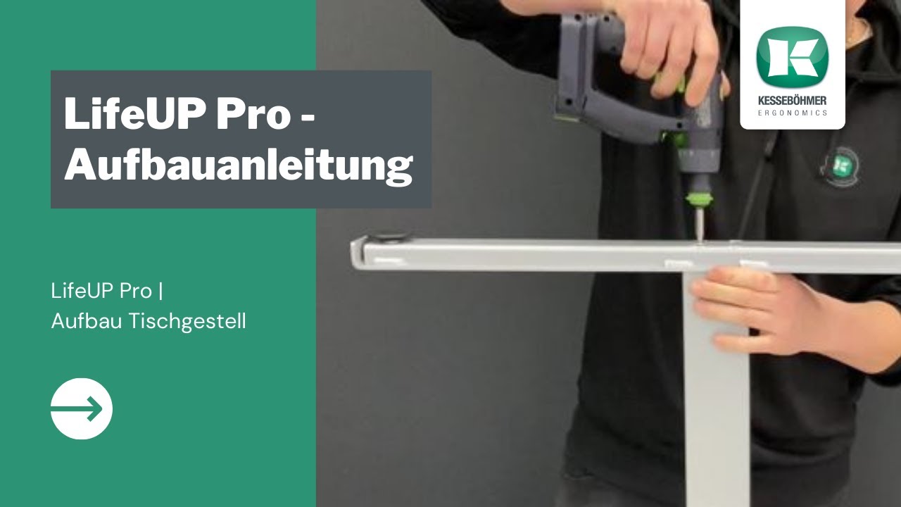 LifeUP Pro | Tischgestell aufbauen | Höhenverstellbarer Schreibtisch