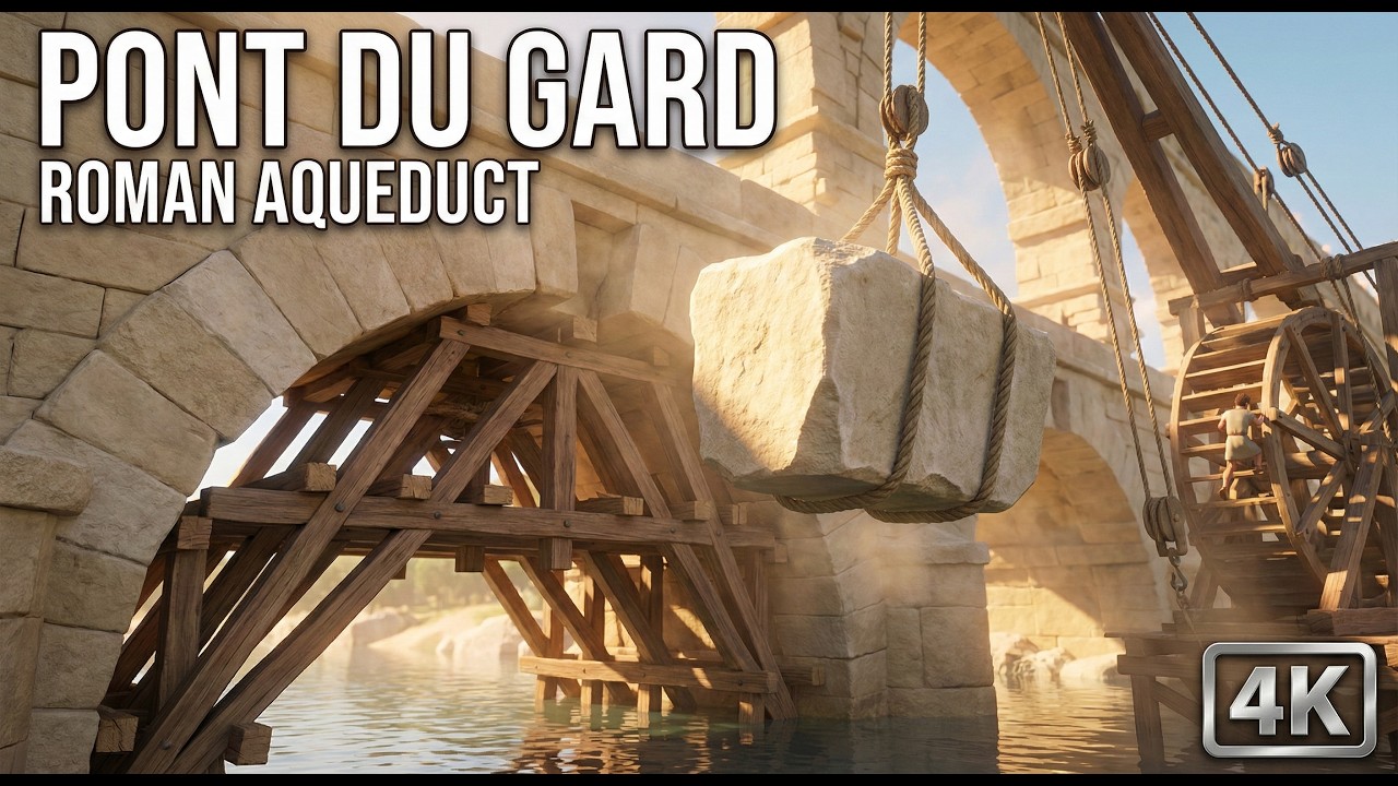 How Did Romans Move Water? Pont du Gard (4K) — Roman Aqueduct Engineering | Great Builds (Ancient)