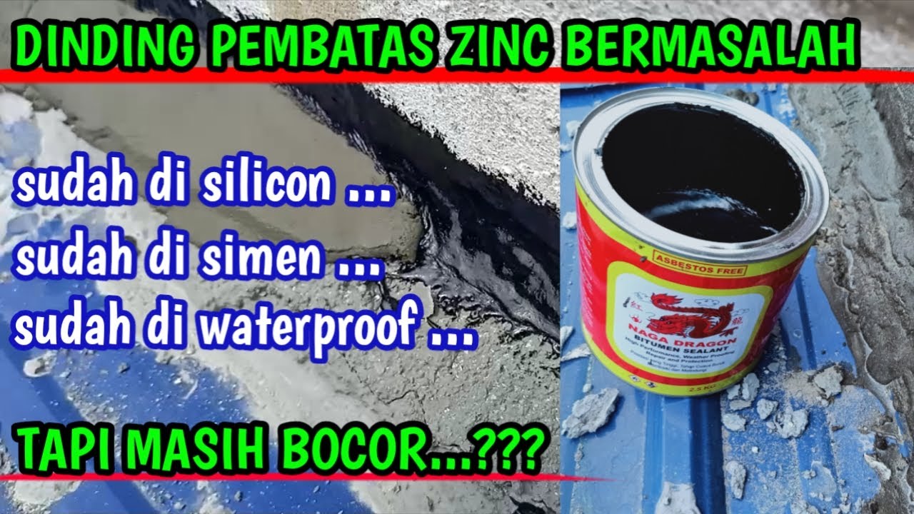 Cara menambal sambungan zinc dengan dinding || DIY
