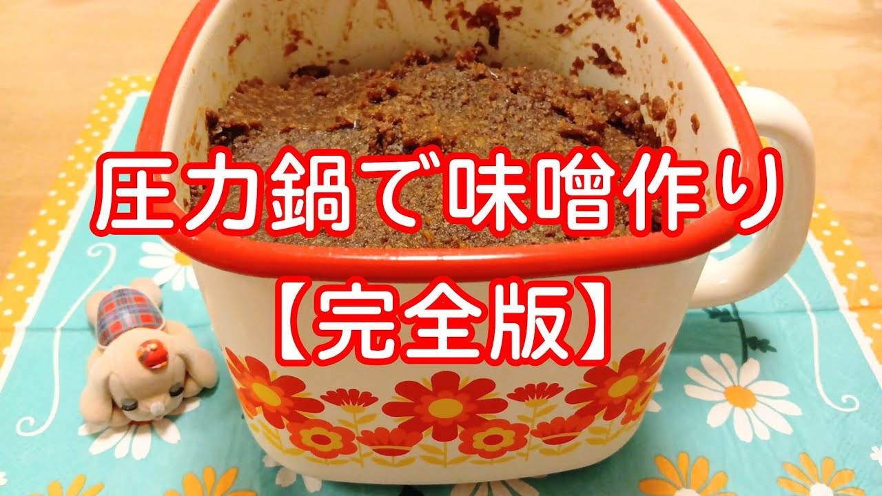 圧力鍋で味噌作り【完全版】初心者向け｜仕込みから保存まで｜手作り味噌