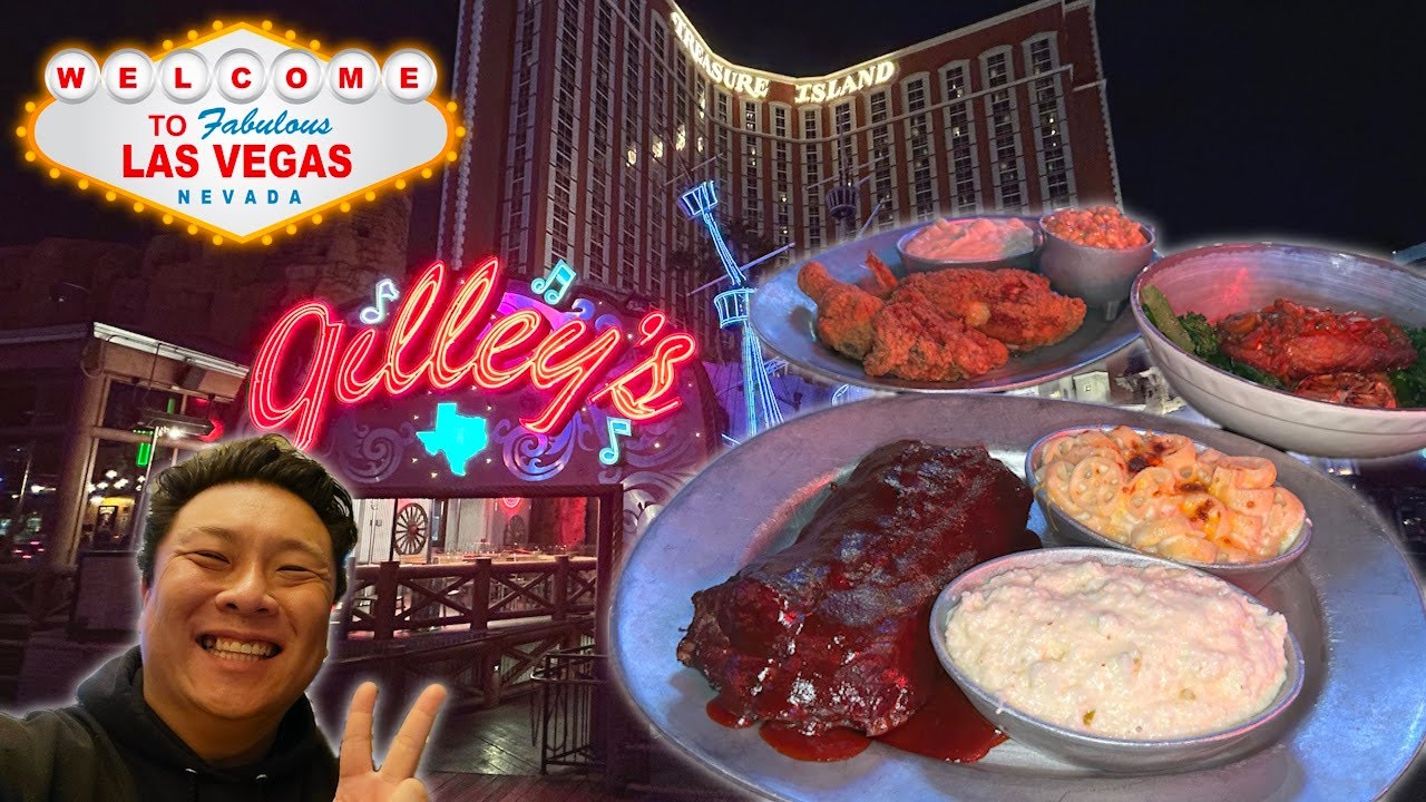 Eating at Gilley's Las Vegas Treasure Island