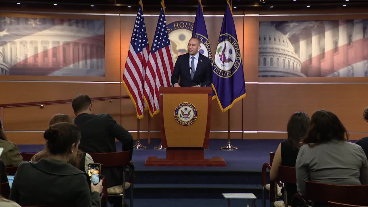 RAW: Hakeem Jeffries calls out GOP's 'toxic, extreme policies' during press briefing