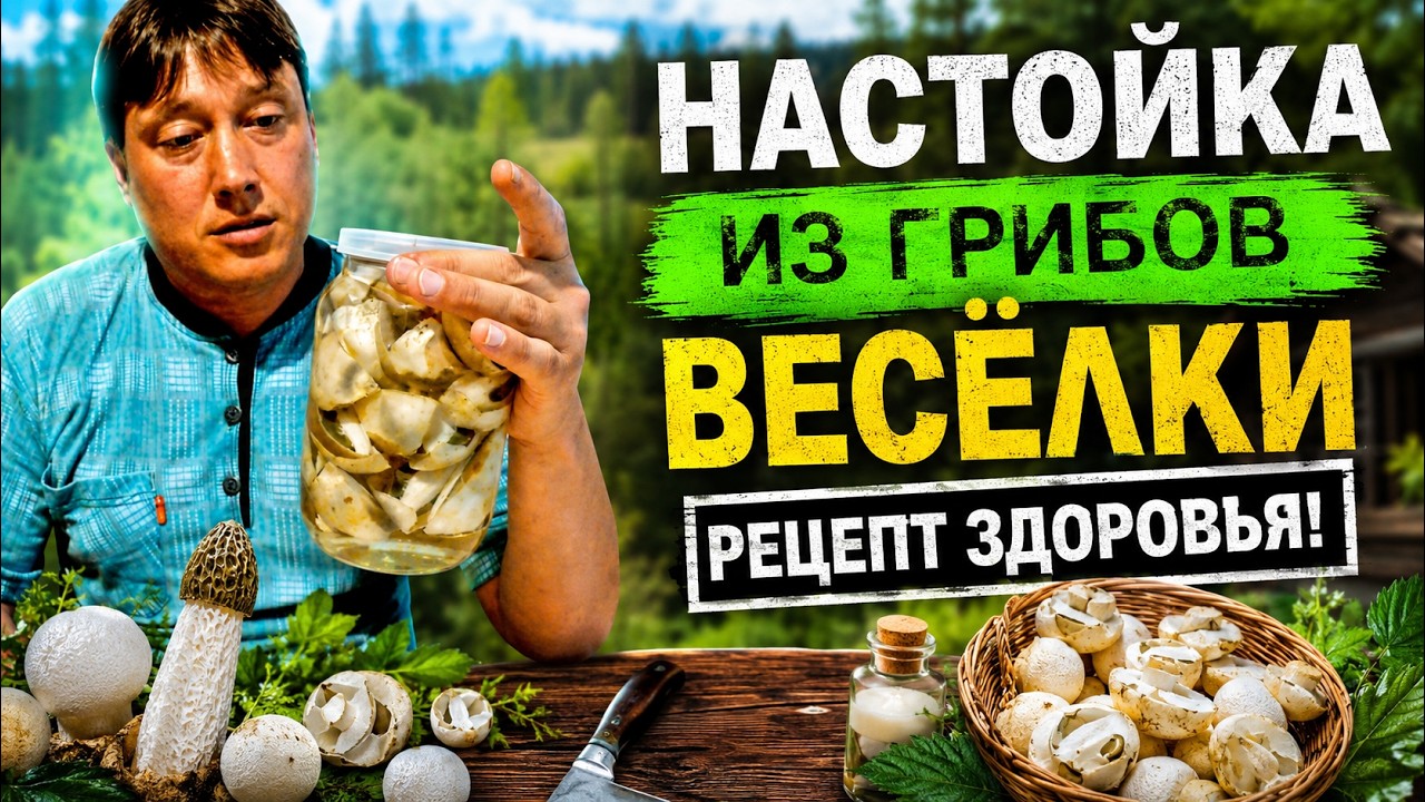 Рецепт настоящего здоровья. Настойка из грибов весёлки. Как правильно приготовить  весёлку?