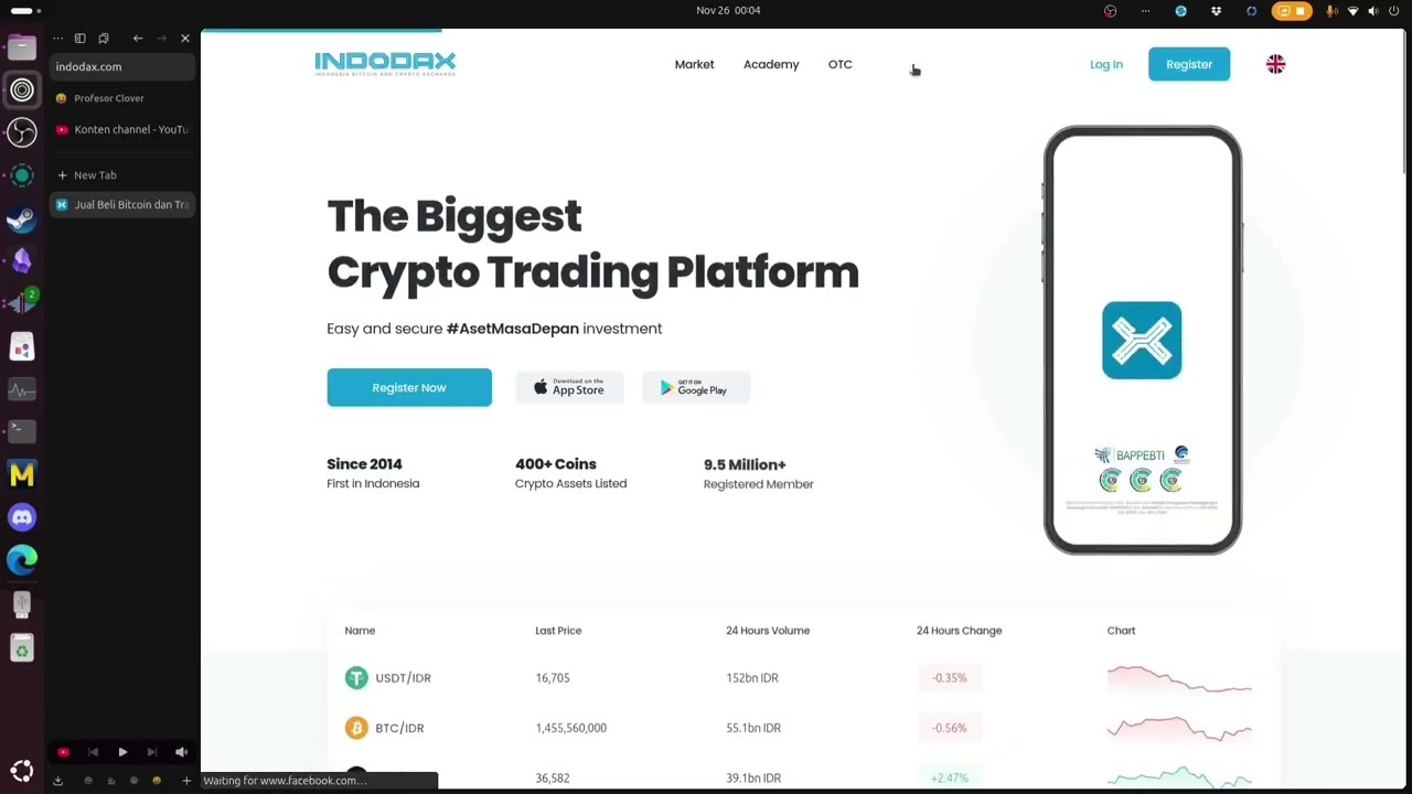 Tutorial Menggunakan Indodax di PC (Deposit, Beli, Jual, Withdraw)