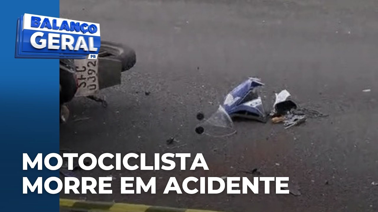 Acidente entre moto e caminhonete causa a morte de motociclista em rodovia, no PR