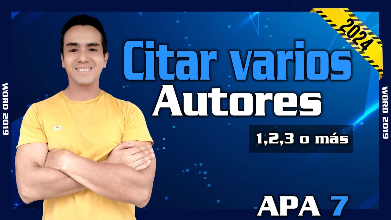 Como citar varios autores en Word ✍️ Citar 1, 2, 3 o más autores en Word según Normas APA 7 2024 ✅