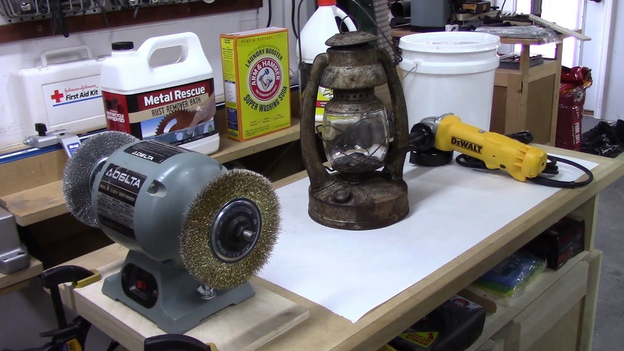 Restoration Old Rusty Lantern Using Electrolysis