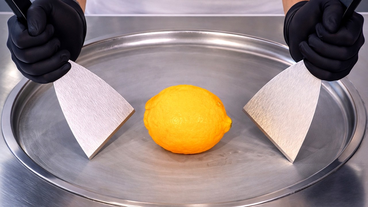 Lemon - Ice Cream Rolls | Satisfying Visual ASMR 🍋🍦