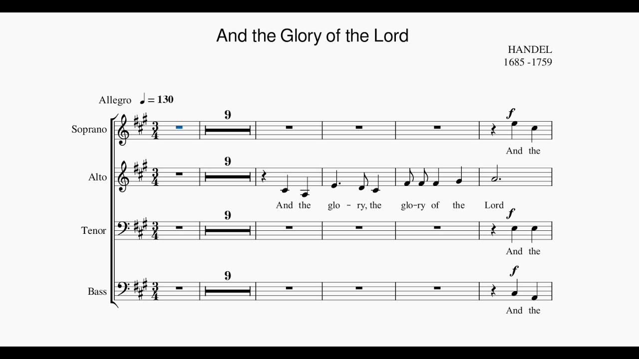 And the Glory of the Lord - Soprano