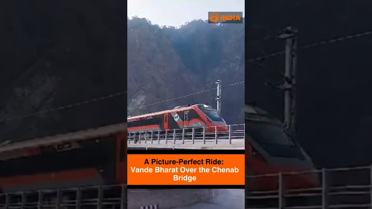 A Picture-Perfect Ride: Vande Bharat Over the Chenab Bridge