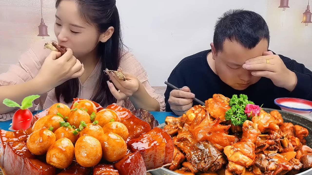 小气老公想让我吃芥末面条，不料我吃到烤鸡，他被辣哭了【九零后夫妻】