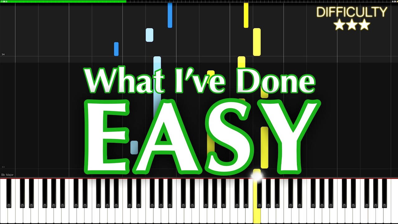 What I've Done - Linkin Park - EASY Piano Tutorial + SHEET MUSIC