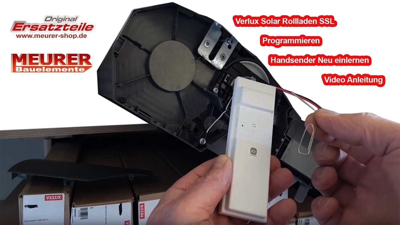 Velux Solar Rollladen Handsender einlernen, Neu Programmieren beim Austausch