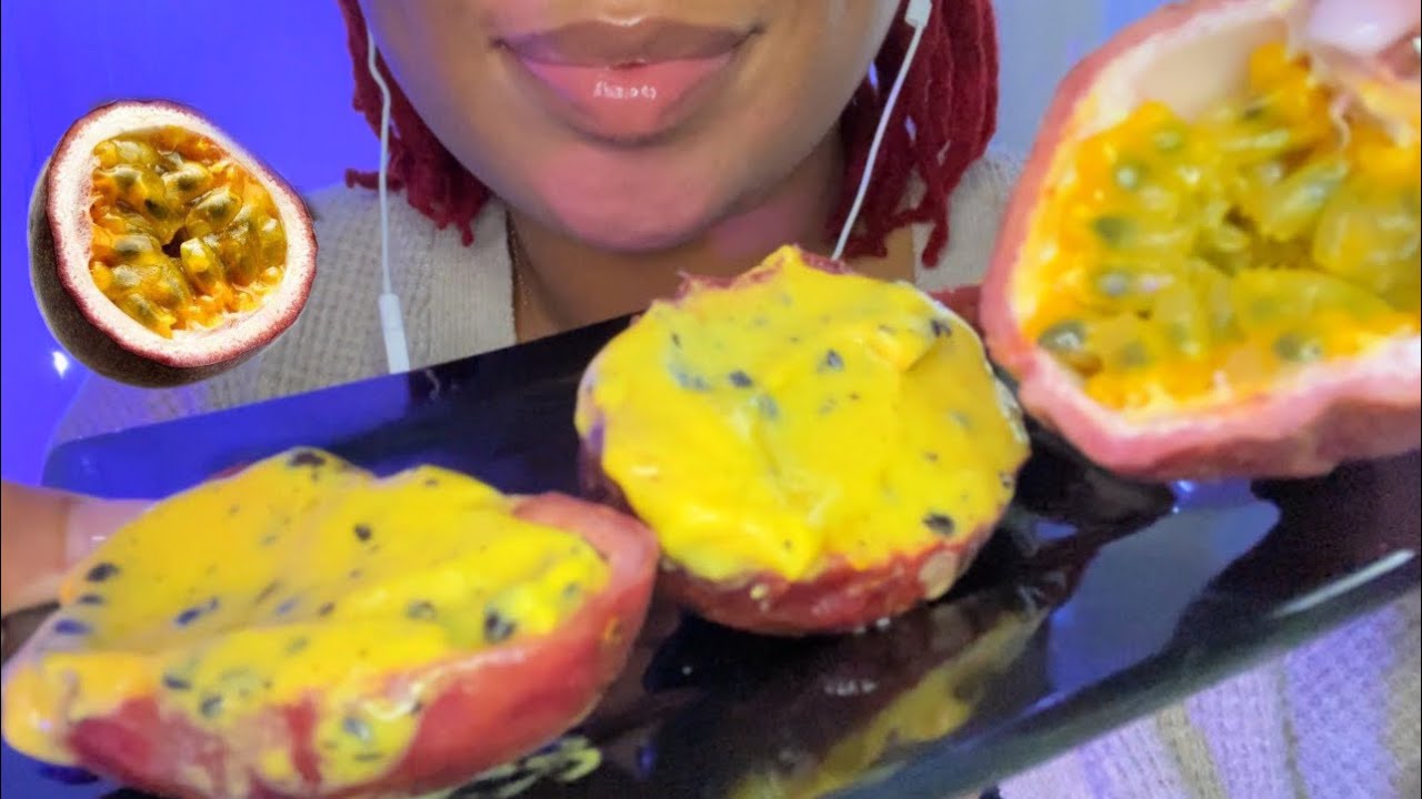 ASMR | Passion fruit sorbet 💛💜