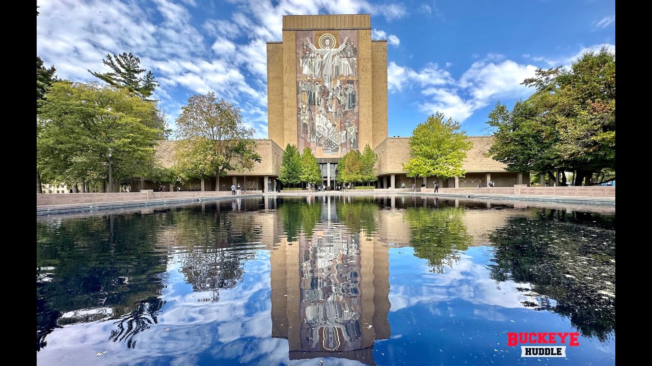 Walking Across Notre Dame's Campus On A Football Game Day
