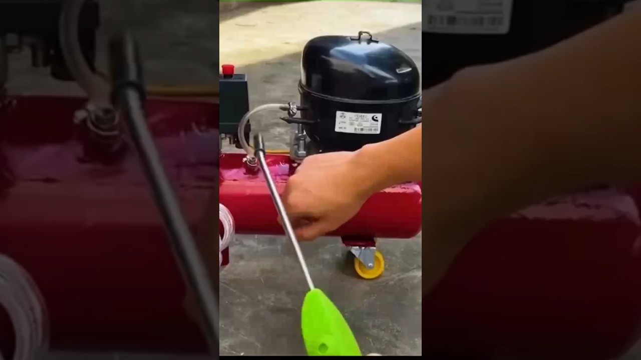 como se faz um compressor de ar, com motor de geladeira!