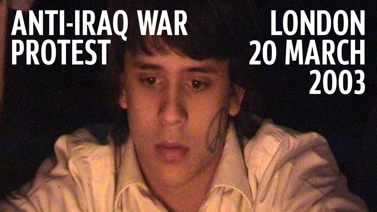 Anti-War Protest | London | 20 March 2003 | Raw Footage | Kinokast Archive