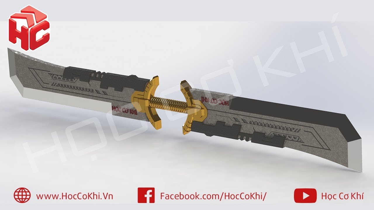 [hoccokhi] Hướng dẫn vẽ thanh kiếm của Thanos | Thanos Infinity Sword in Solidworks