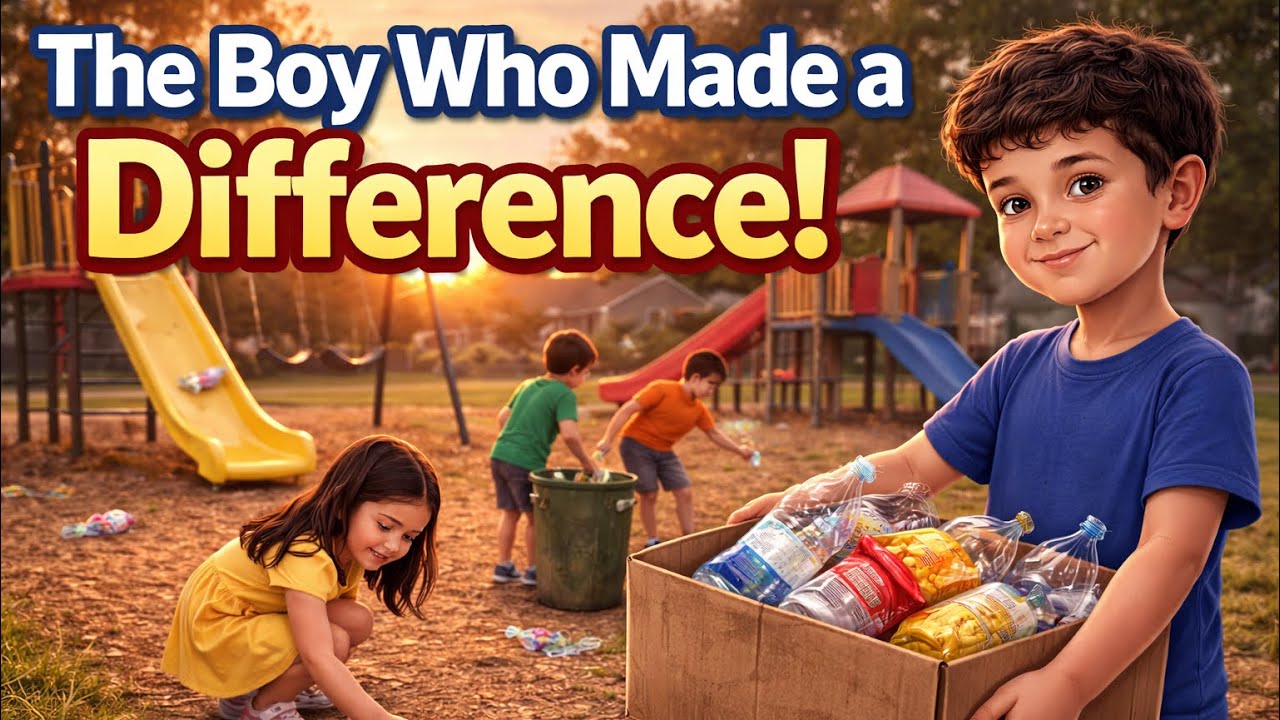 The Boy Who Cleaned the Playground Alone | Small Act That Changed Everything | Moral Story for Kids 