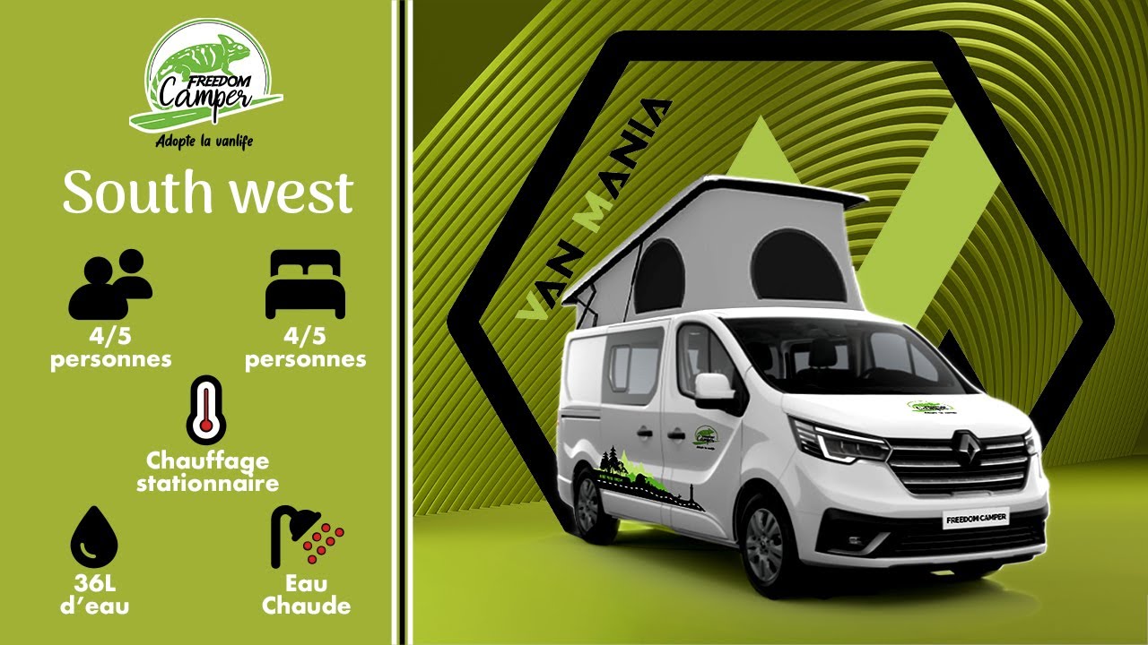 Aménagement SUD VASP de chez Van Mania sur Renault Trafic en partenariat avec Freedom Camper