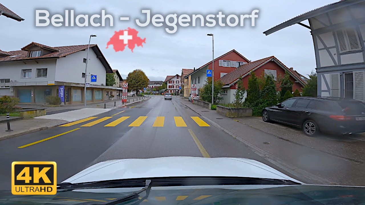 Swiss Village Drive In Rain | Bellach - Jegenstorf