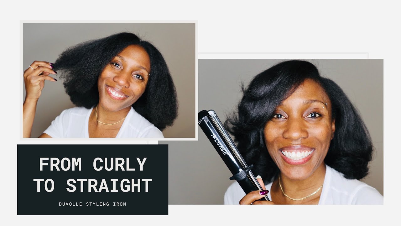 From Curly to Straight |Duvolle Styling Iron| Type 4 Natural Hair