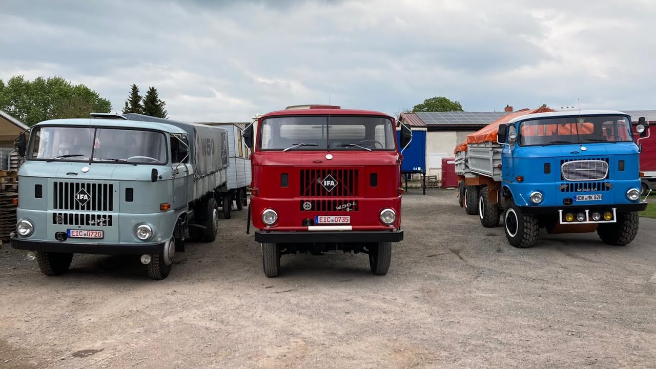 KFL Eichsfeld unterwegs mit dem IFA Service Nohra IFA W50 L LA Kipper Pritsche HW80 DDR LPG