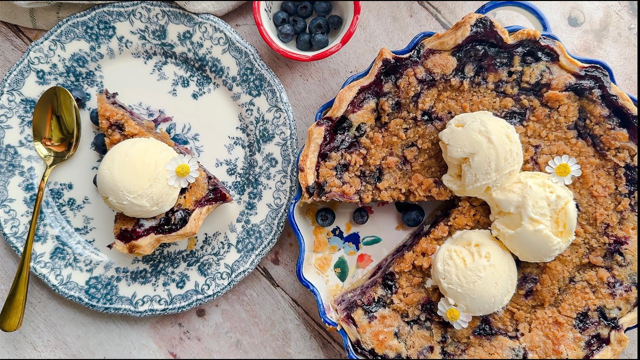 Blueberry Custard Pie - A Summer Classic