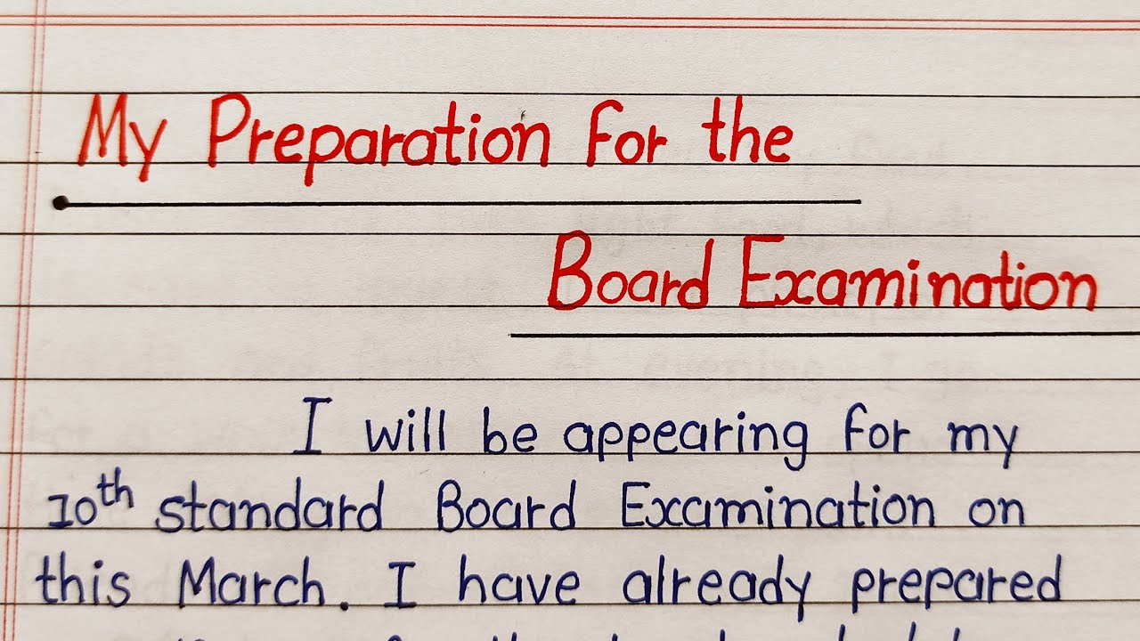 My preparation for the board examination english essay writing || essay writing ||