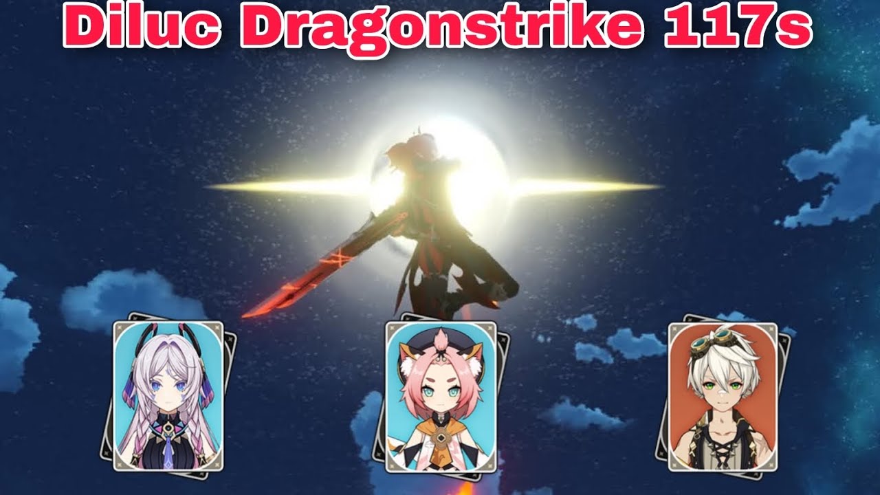 [6 cost] Diluc Melt Dragonstrike Continuous Speedrun 117s || Genshin Impact 5.6 Abyss