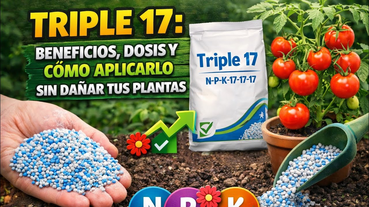 Triple 17: beneficios, dosis y cómo aplicarlo sin dañar tus plantas