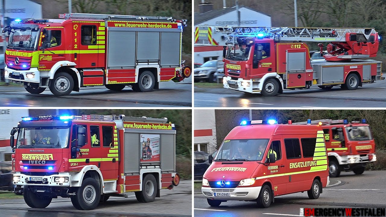 [FEUERWEHR HERDECKE 🚒] - STURMSCHÄDEN im STADTGEBIET - Einsatzfahrten