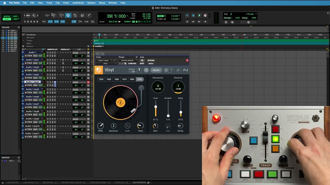 Pro Tools Plugin Control with Vintrolux