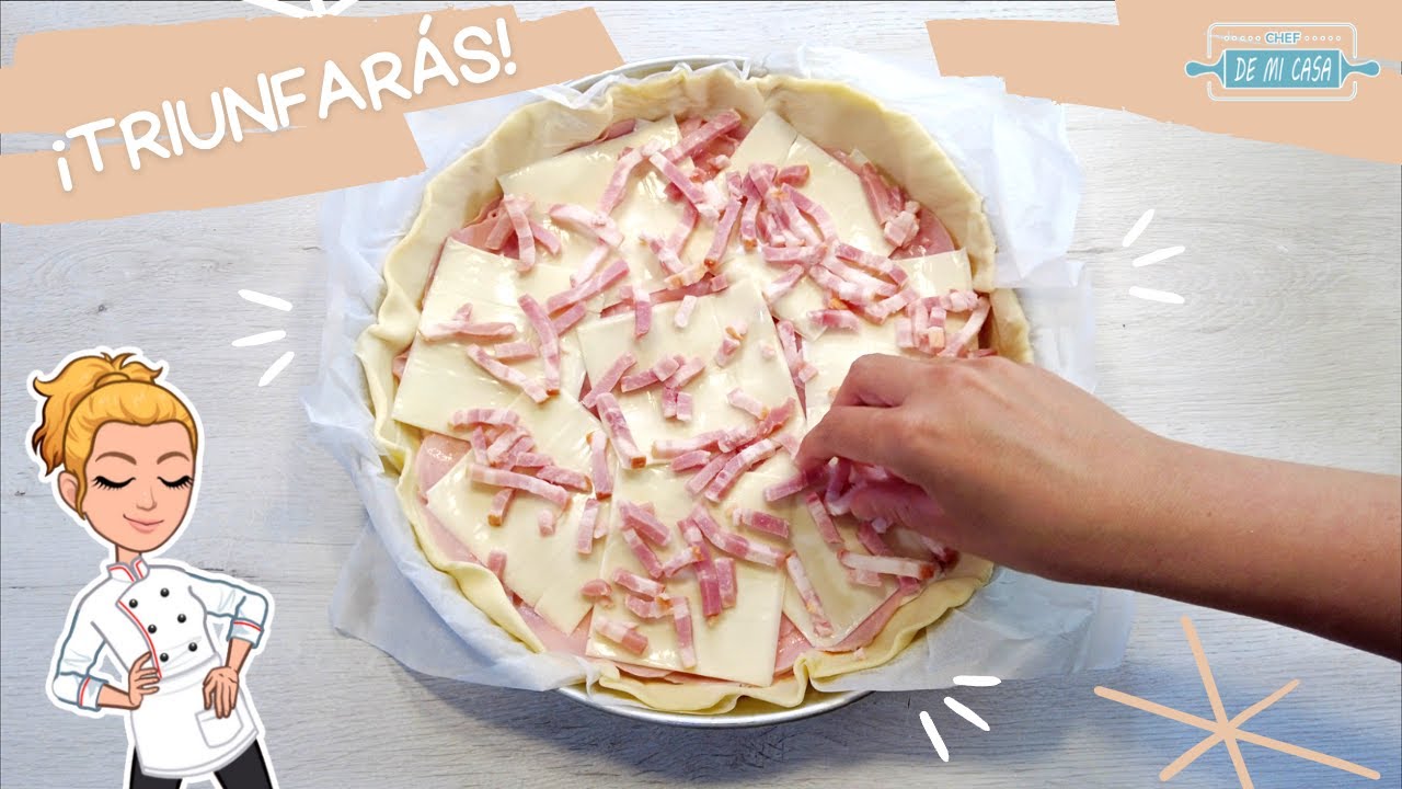 🥰 Quiche de JAMÓN y QUESO 🧀 La Receta que SIEMPRE preparo cuando TENGO INVITADOS