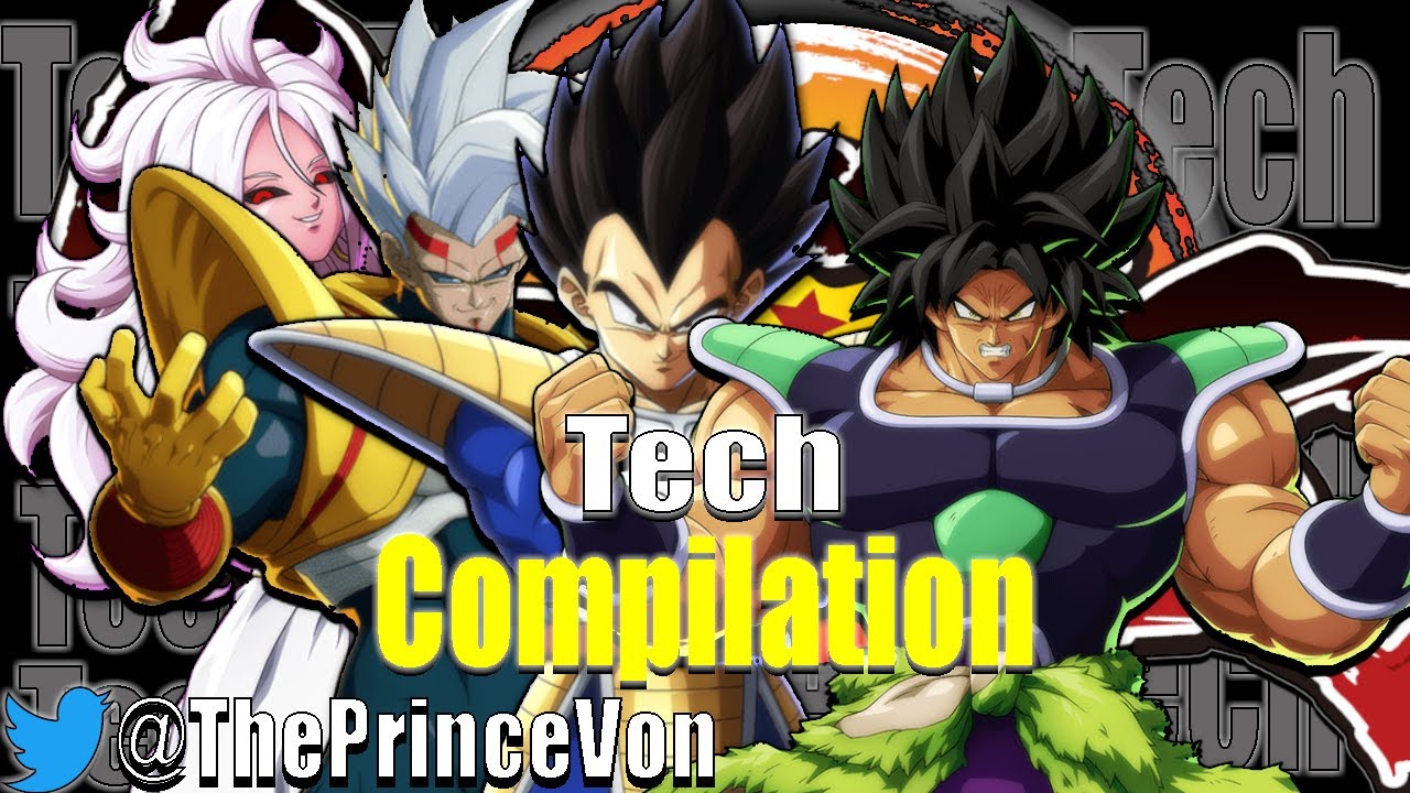 DBFZ Twitter Tech Compilation: (S Broly, Super Baby 2, Base Vegeta, Android 21)