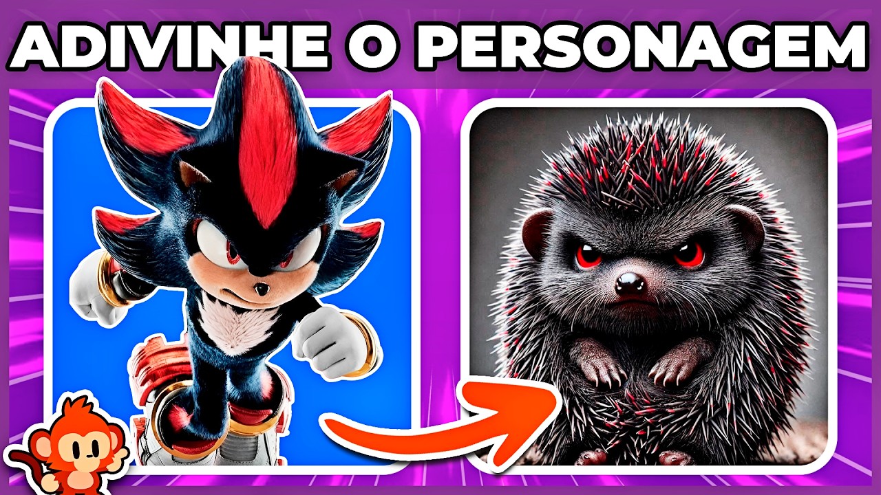 🦔⚡🔵 ADIVINHE NA VIDA REAL - EDIÇÃO SONIC  | quantos deles você reconhece? #macaquiz #quiz #sonic3