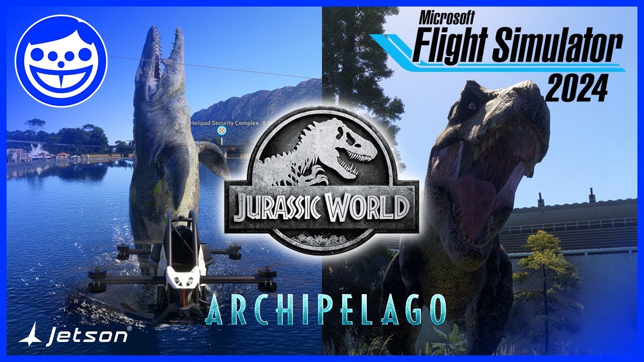 MSFS 2024 - JURASSIC PARK - ARCHIPELAGO Nublar - Jetson One - DRONE Flight - SIMplayLIFE - 05