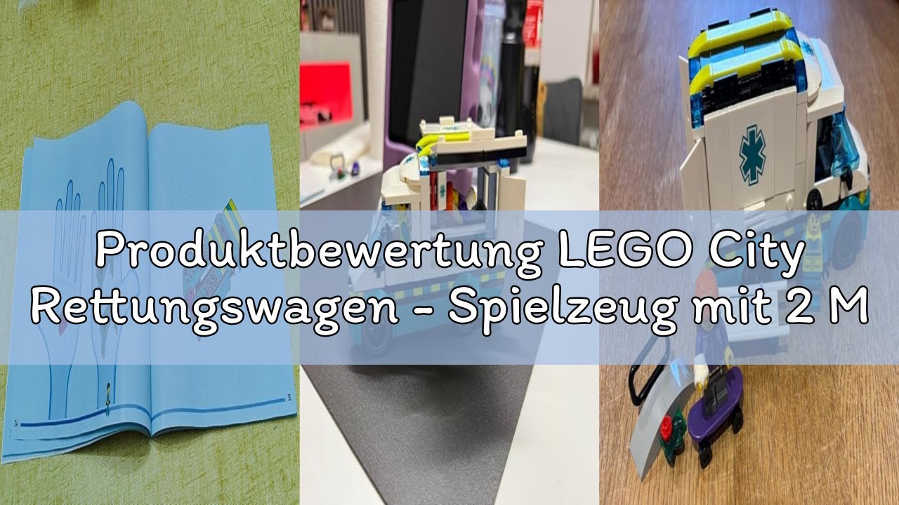 Produktbewertung LEGO City Rettungswagen - Spielzeug mit 2 Minifiguren (Skateboarder und Fahrer) - L