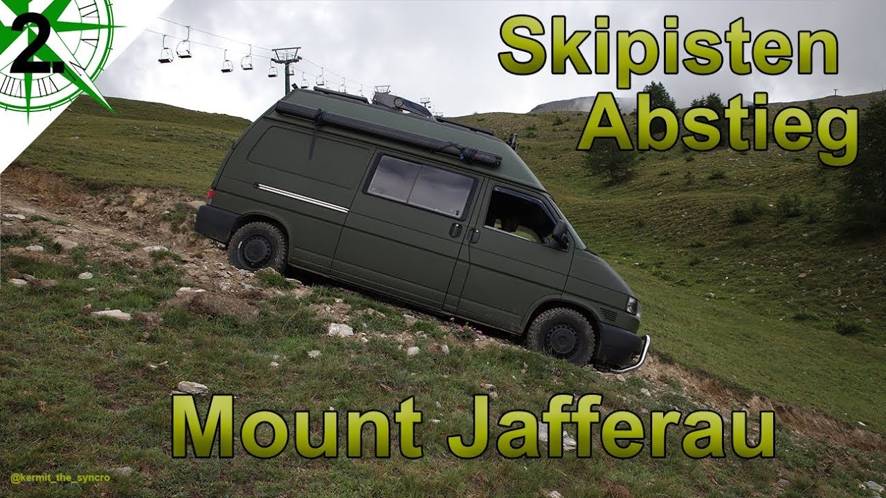 Offroad Abstieg über die Skipiste | Monte Jafferau West Alpen | VW T4 Syncro Camper | # 2.
