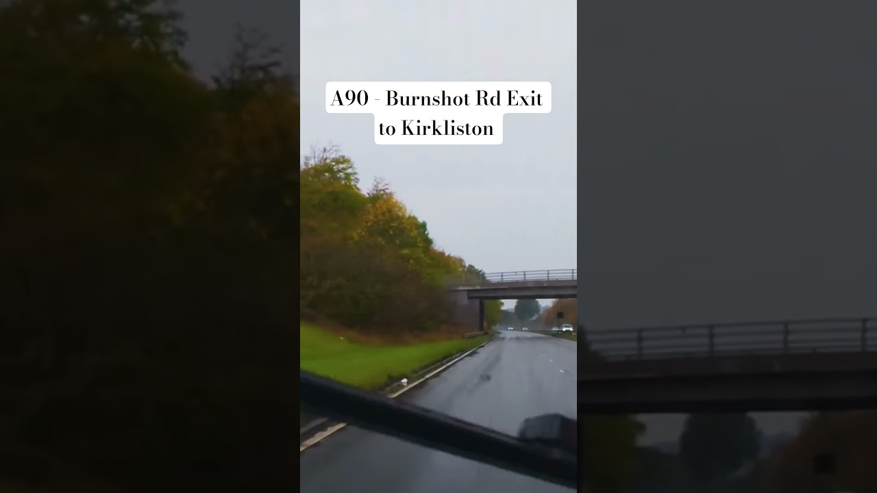 A90 Burnshot Rd exit to Kirkliston #a90 #edinburgh #scottishroads #drive